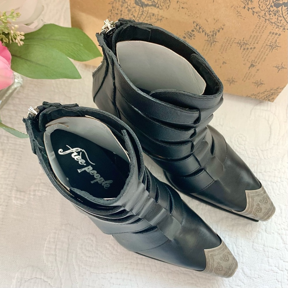 NEW Free People Brayden Fisherman Bootie black NIB NWT - Picture 10 of 16